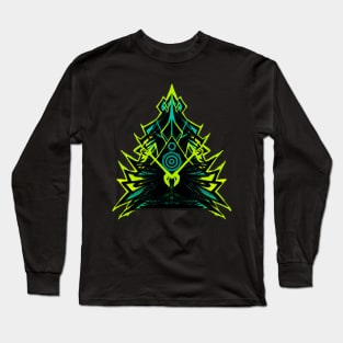 Neon Abstract Christmas tree Long Sleeve T-Shirt